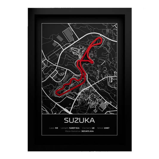 Suzuka Frame WIth 3D-printed track