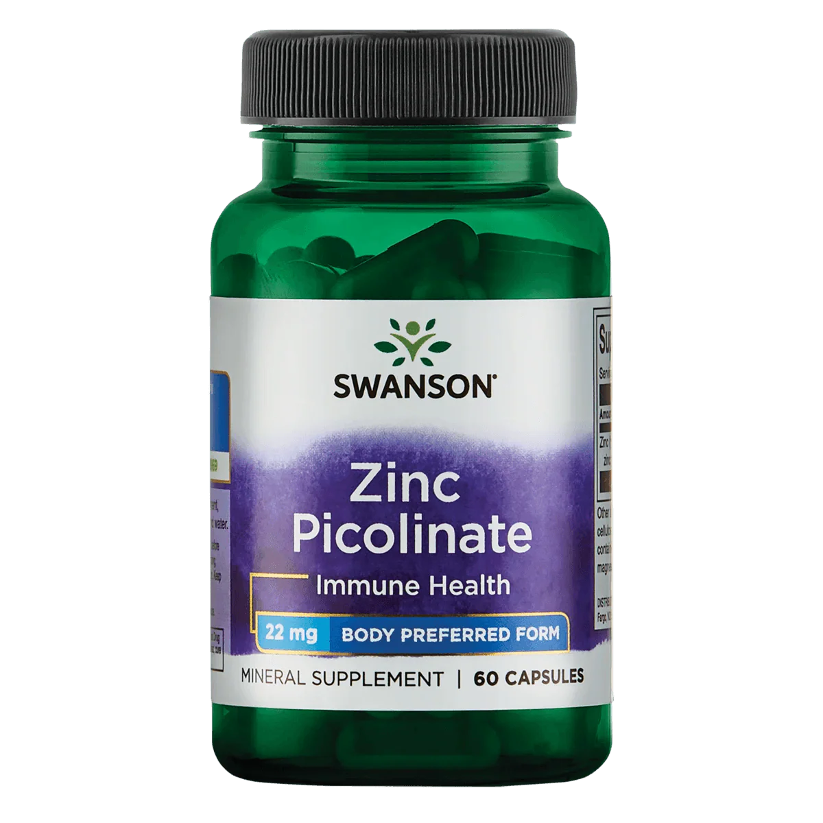 Swanson Zinc Picolinate 22mg Mineral Supplement, 60 Tablets
