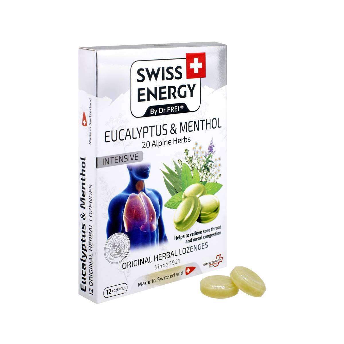 Swiss Energy Lozenges Eucalyptus&menthol 12s