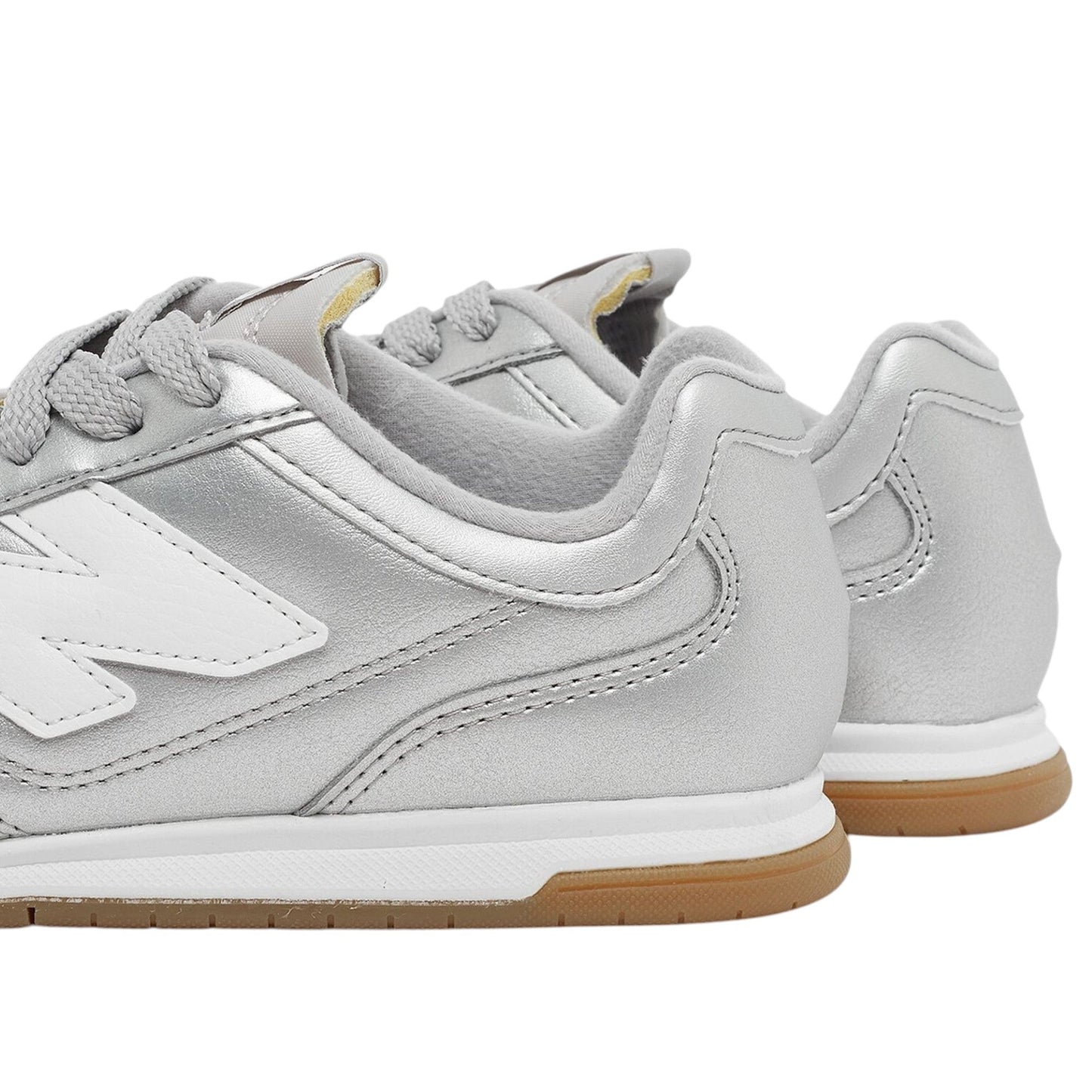 Men's Logo Patched Shoes,Silver