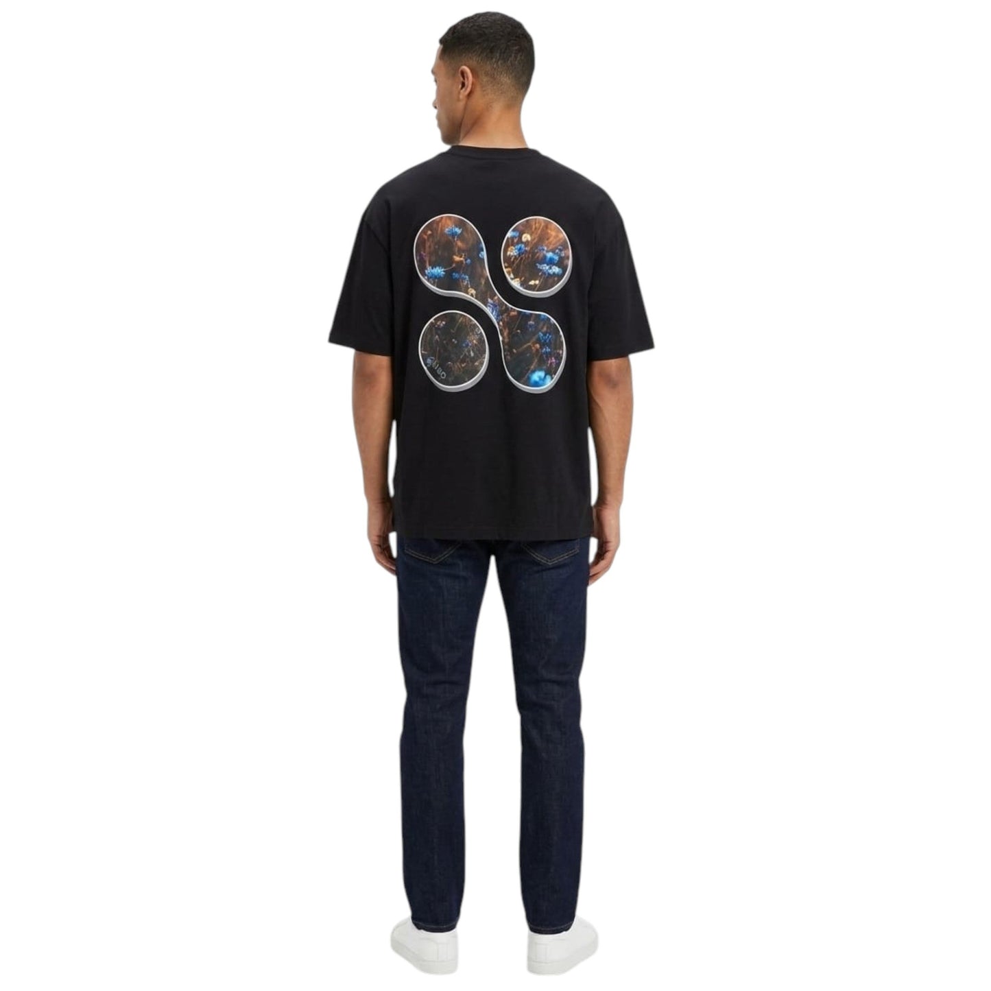 Men's Printed Top,Black