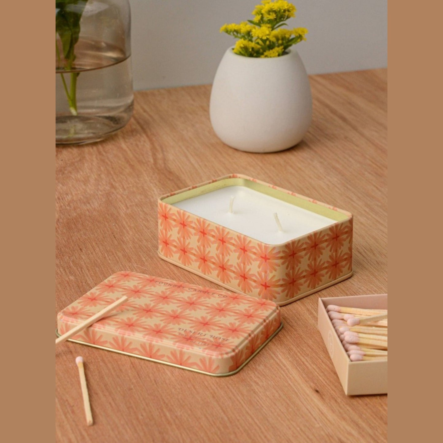 Desert Rose Scented Tin Candle