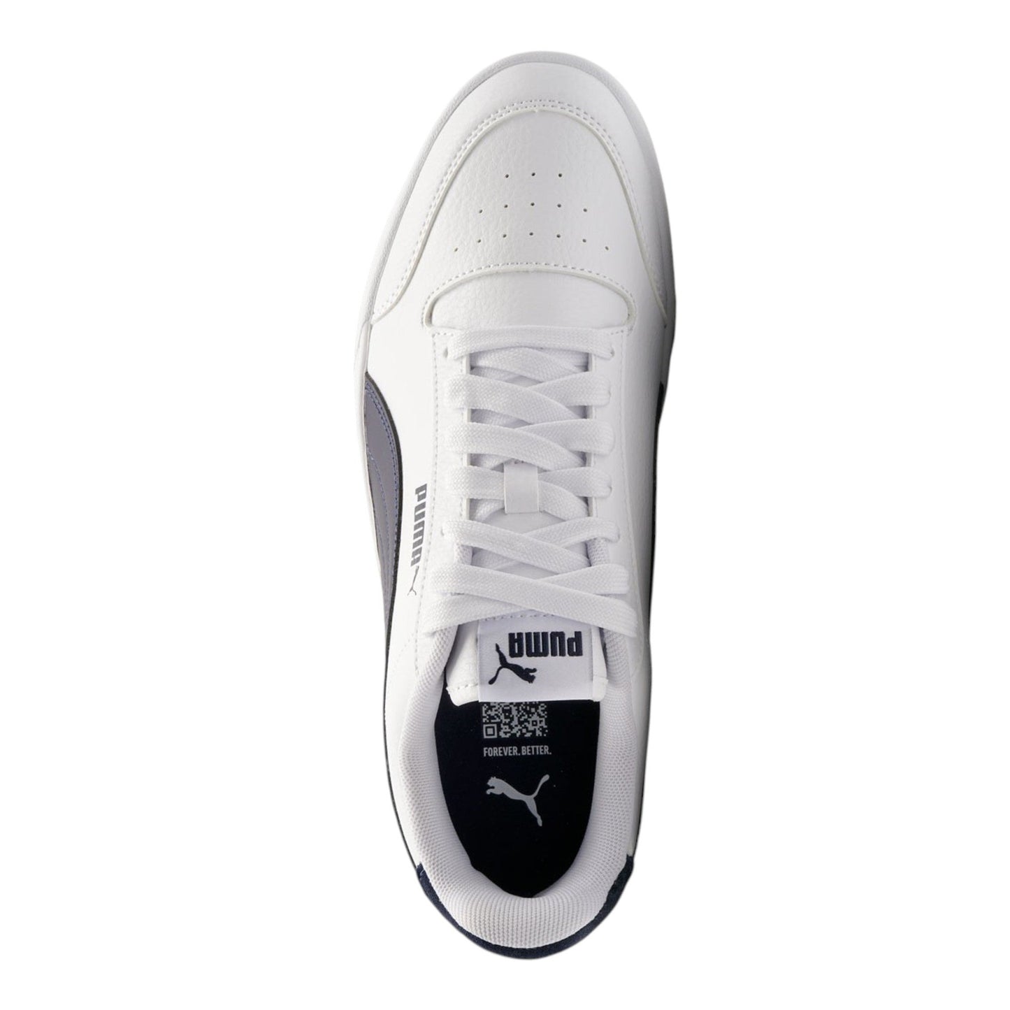 Men's Logo Pattched Textured Shoes,White
