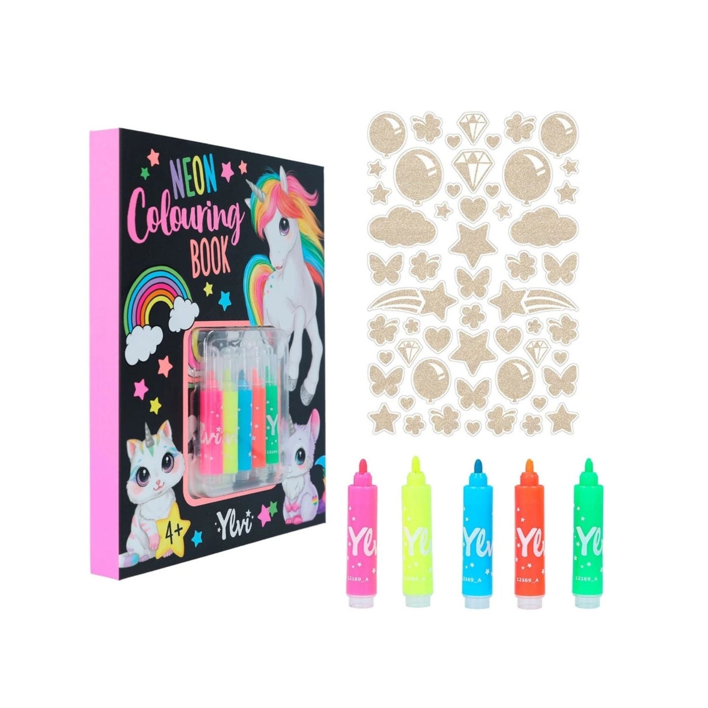 Ylvi Neon Coloring Book Set