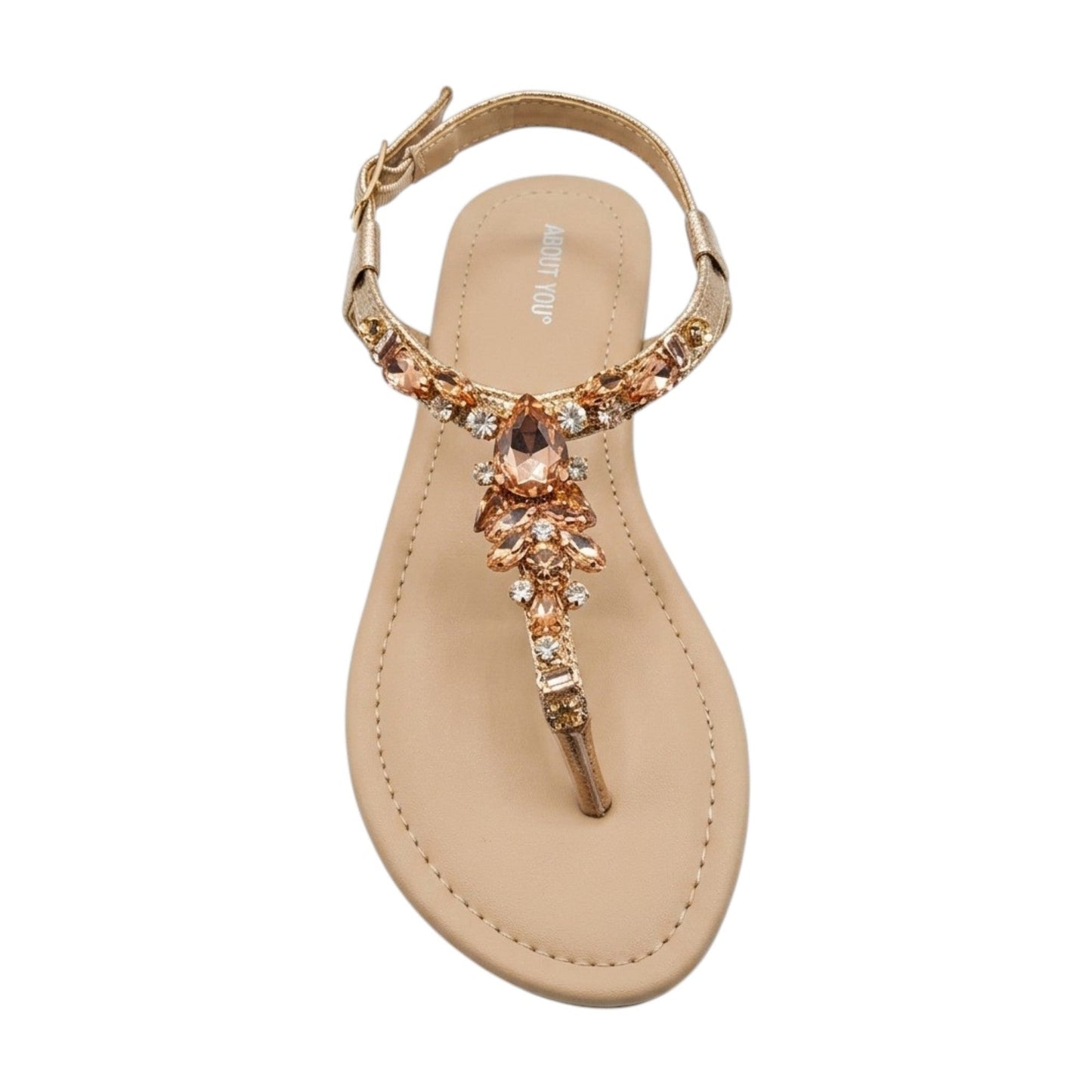 Women's Rhinstones Sandal,Beige