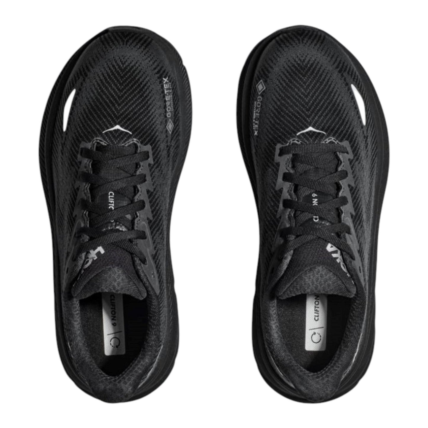 Clifton 9 GTX Men's Logo Patched Shoes,Black