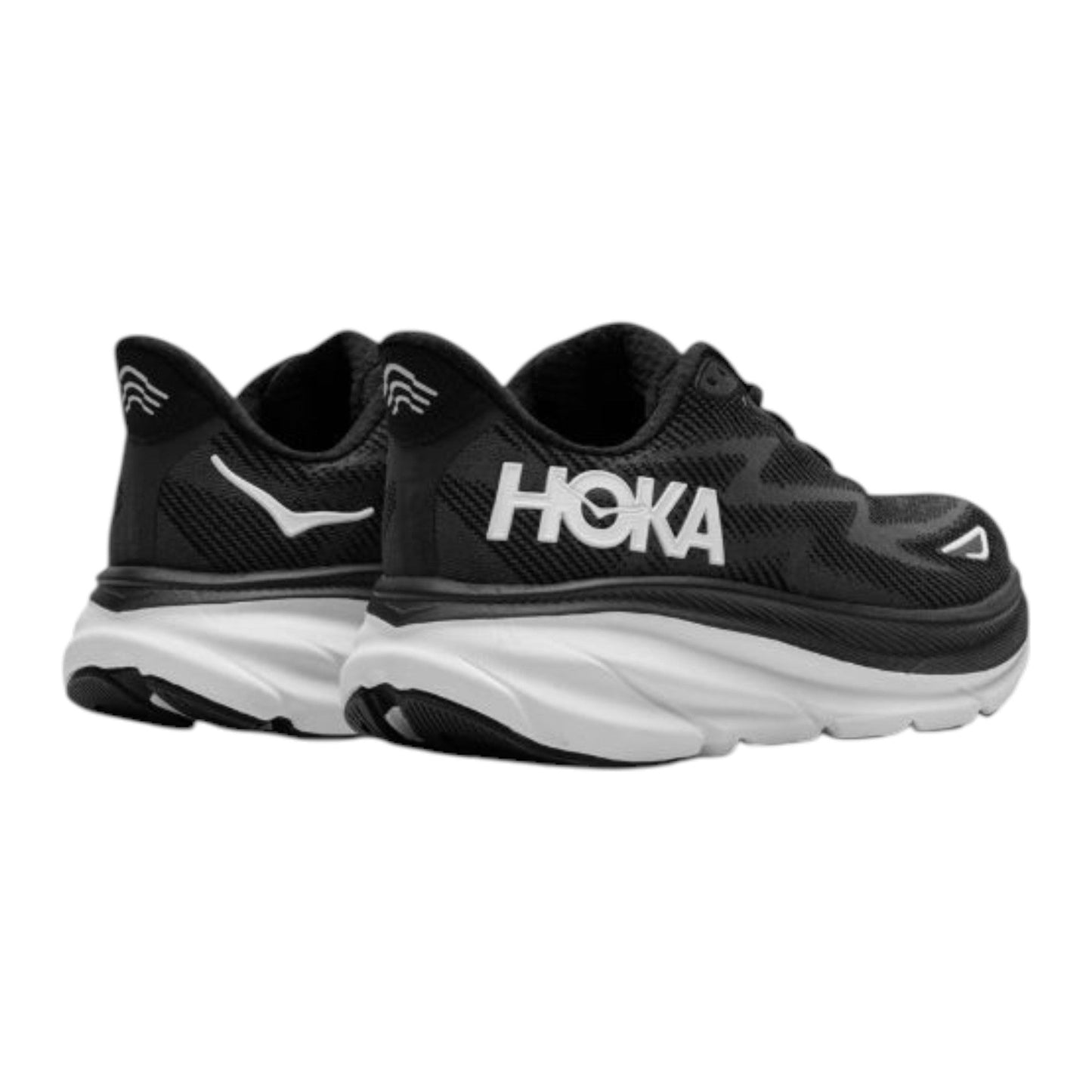 Clifton 9 Men's Logo Patched Shoes,Black
