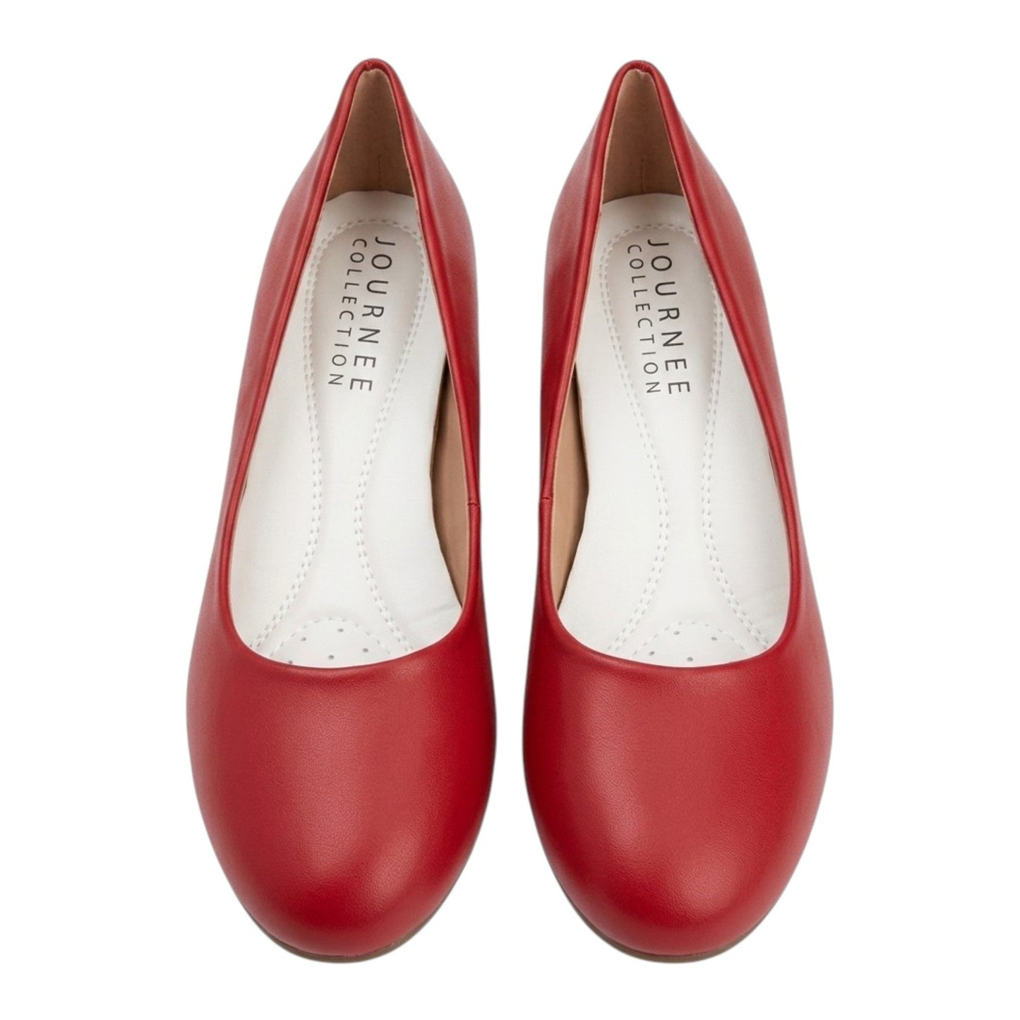Women's Plain Heeled Shoes,Red