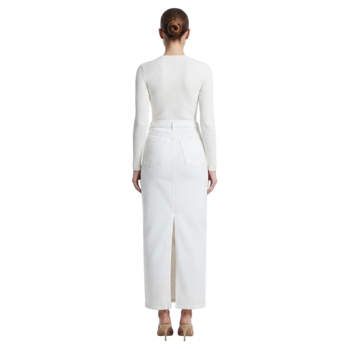 Women's Plain Skirt,White