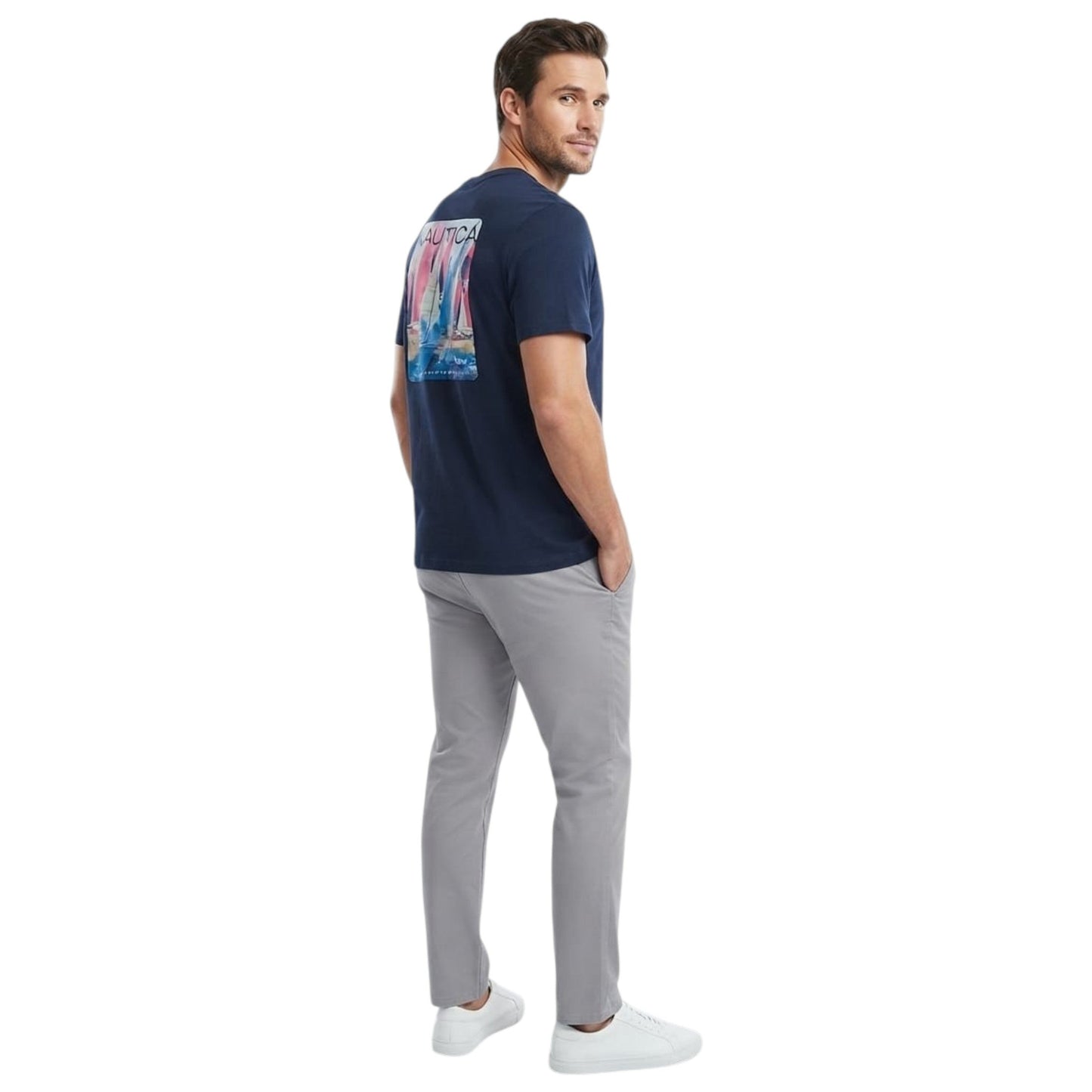 Men's Printed Top,Navy