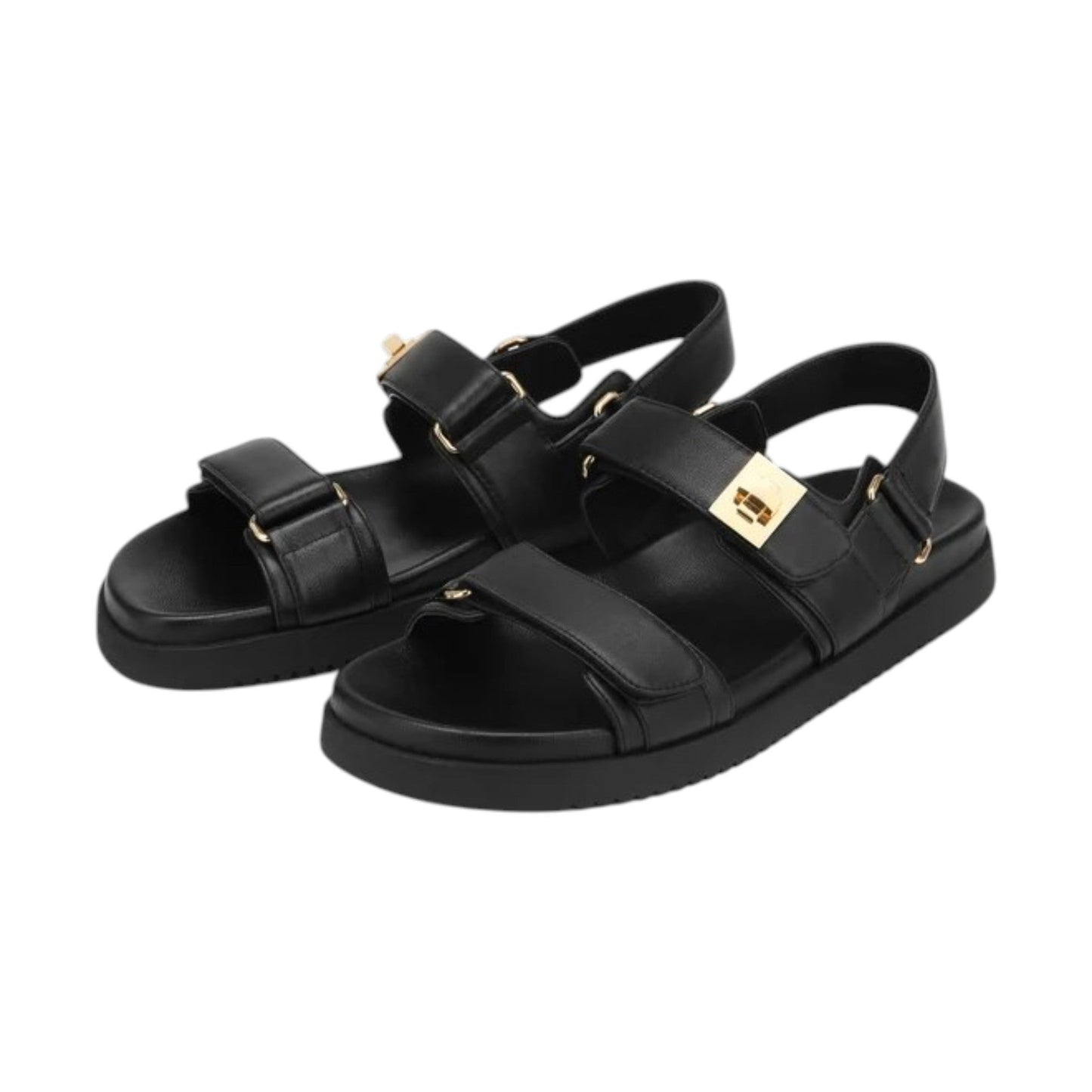 Womwn's Plain Sandals,Black