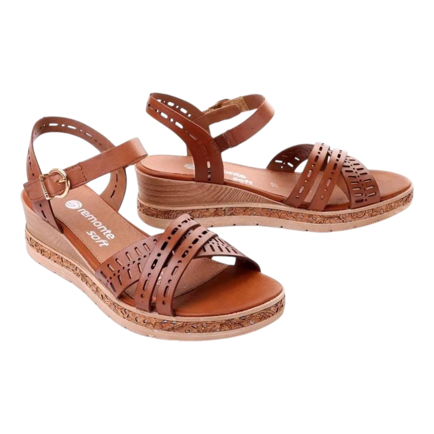 Women's Textured Sandals,Brown