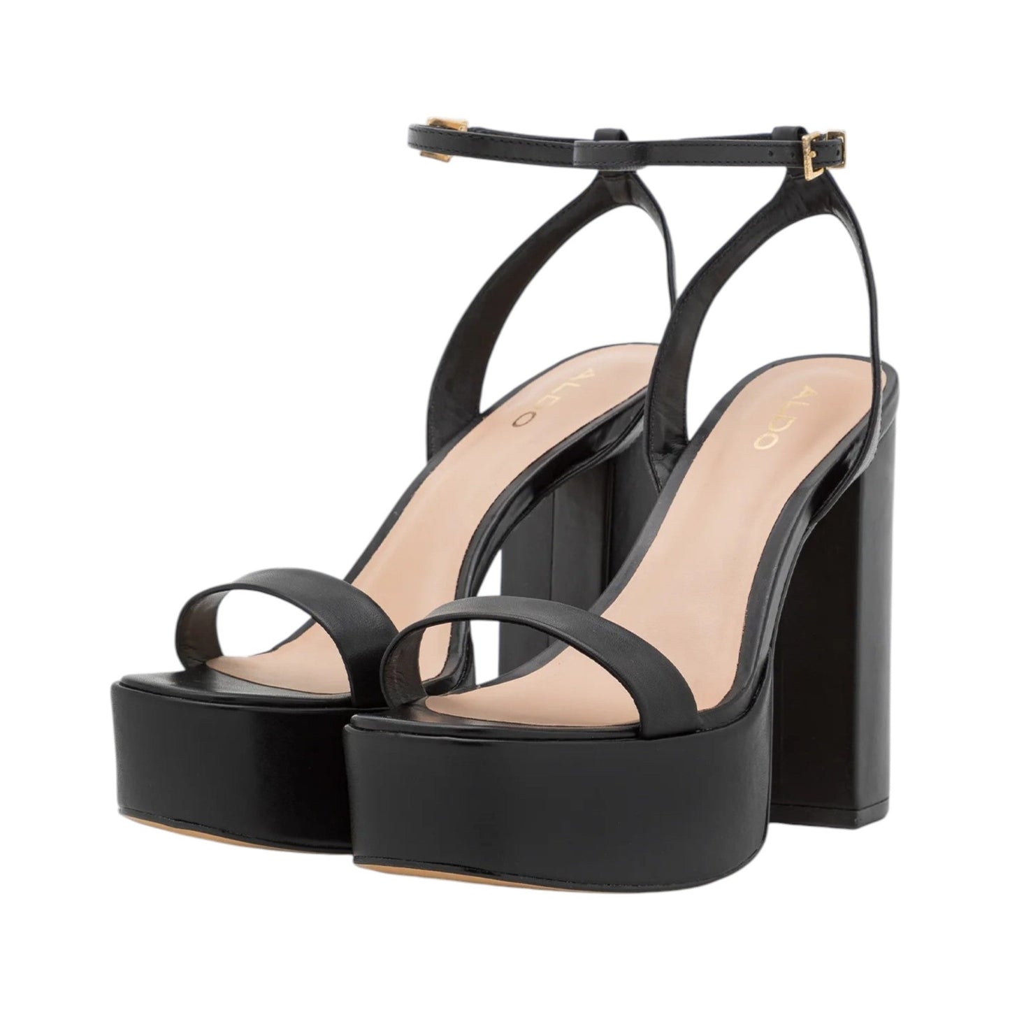 Women's Plain Heeled Shoes,Black