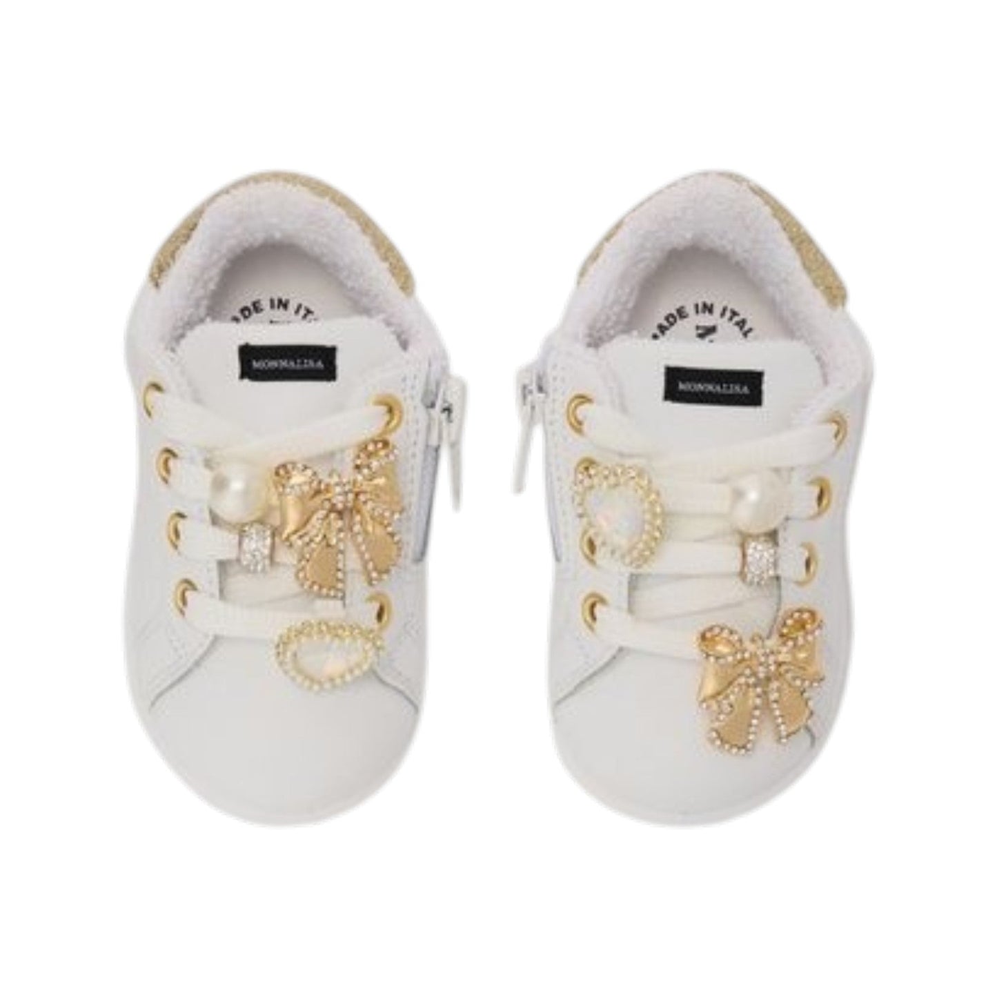Kids Girl's Plain Shoes With Charm Bycast,White