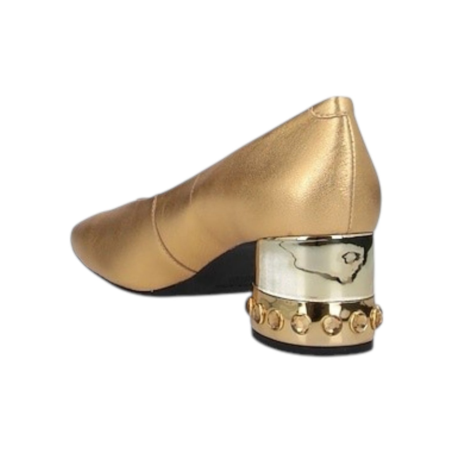 Women's Plain Heeled Shoes,Gold