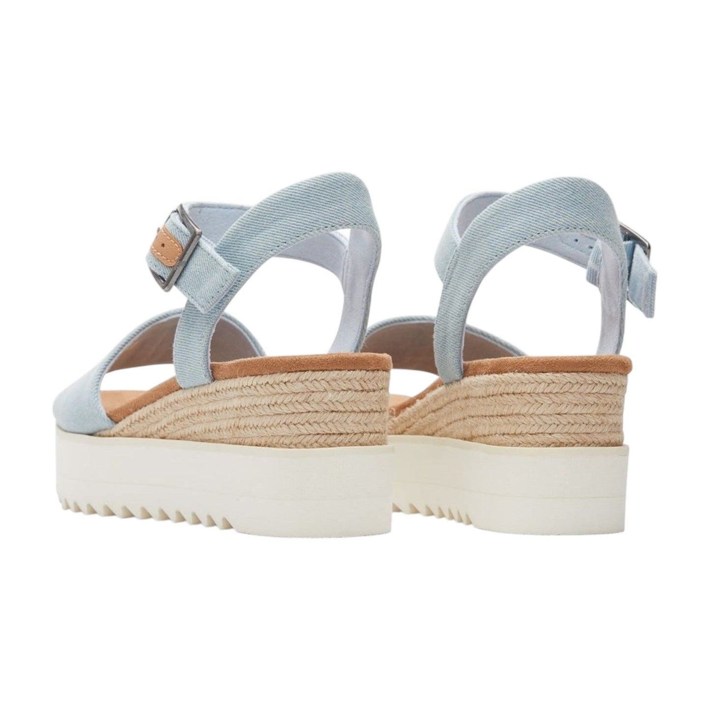 Women's Plain Denim Sandals,Light Blue