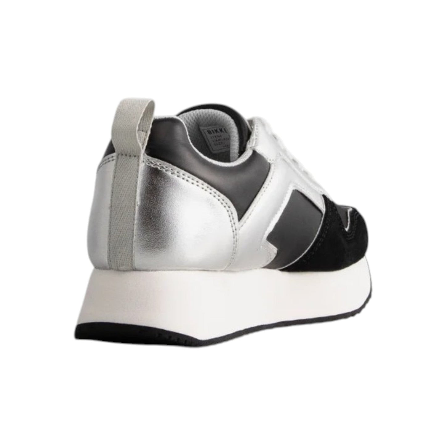 Women's Logo Patched Shoes,Black/Silver