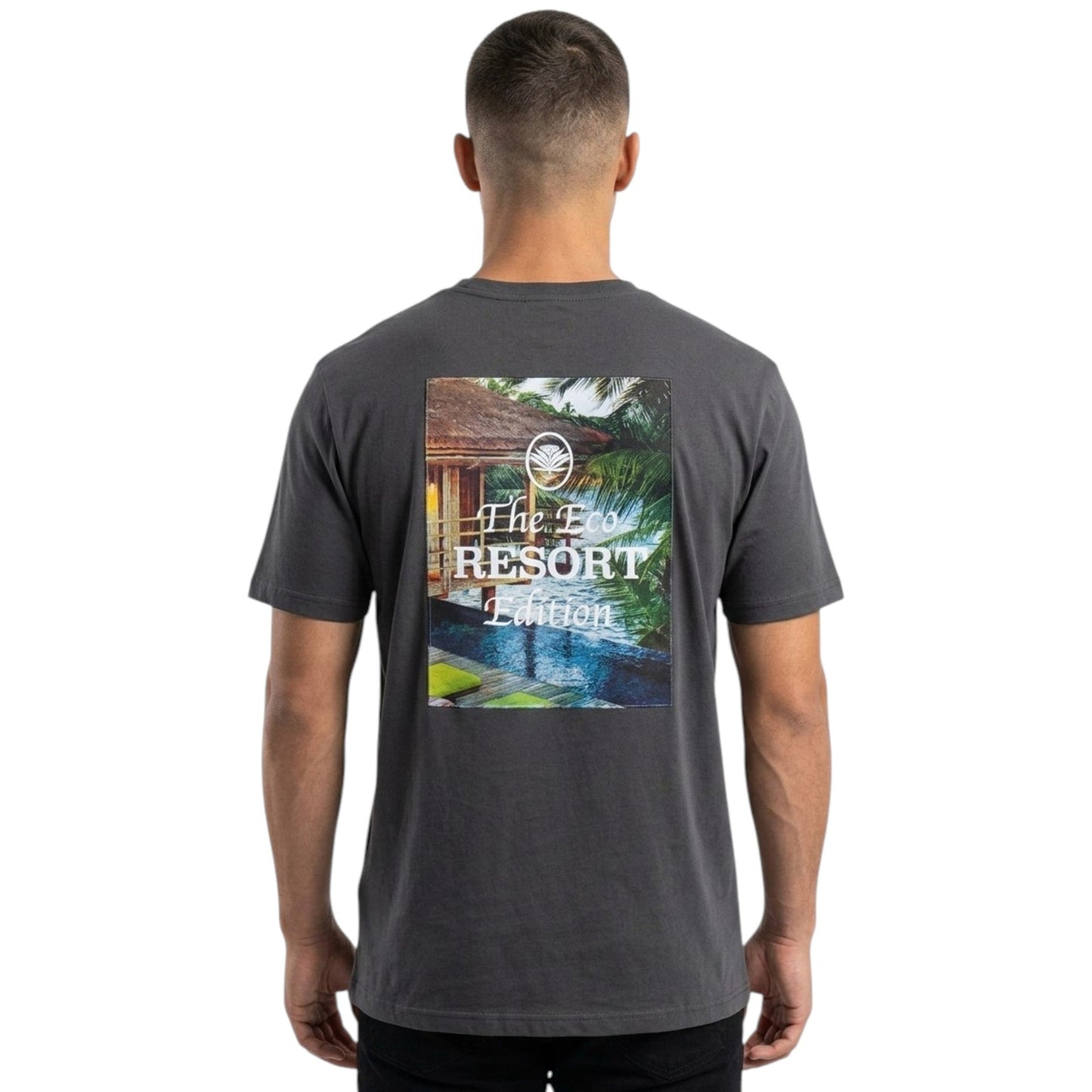 Men's Printed Top,Dark Grey