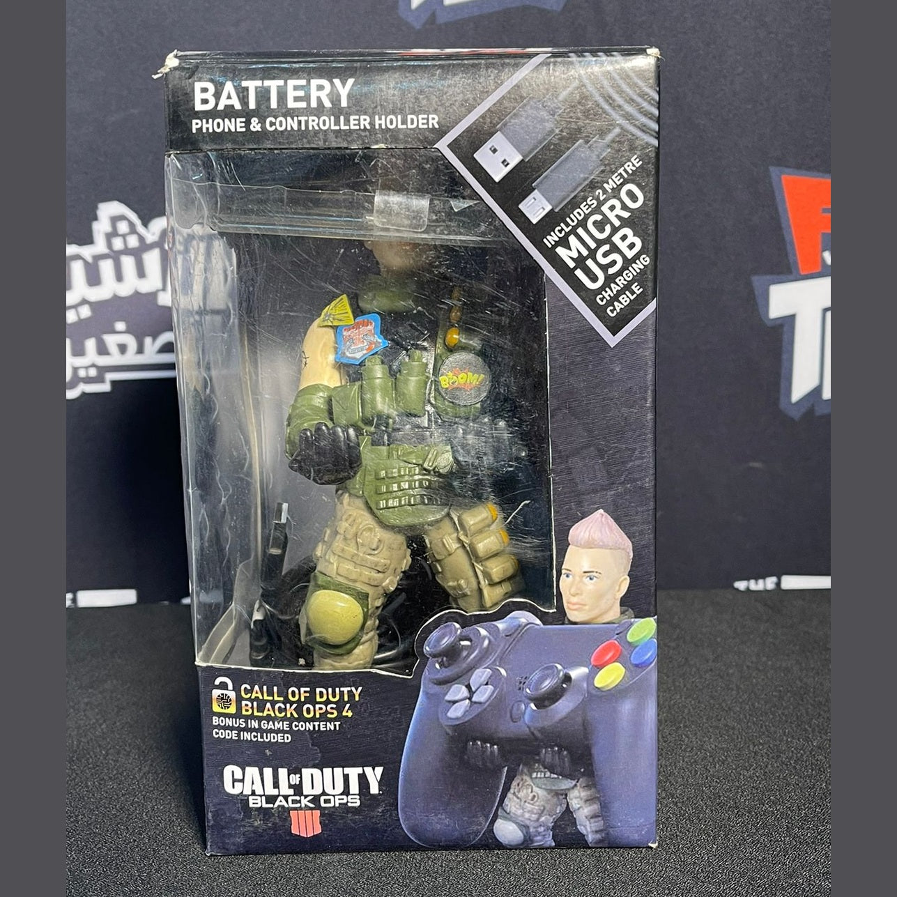 Call of Duty Battery Black Ops 4  Cable Guy Figure with 2m Micro USB Cable [Damaged Box] - Medaid International