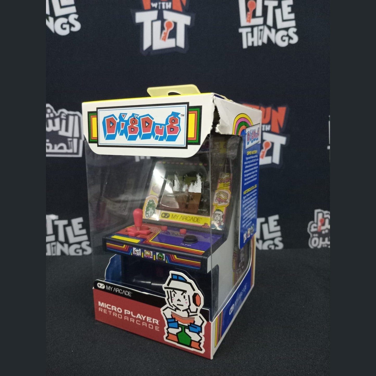 Micro Player : 6.75" Dig Dug - White & Black [DAMAGED BOX] - Medaid International