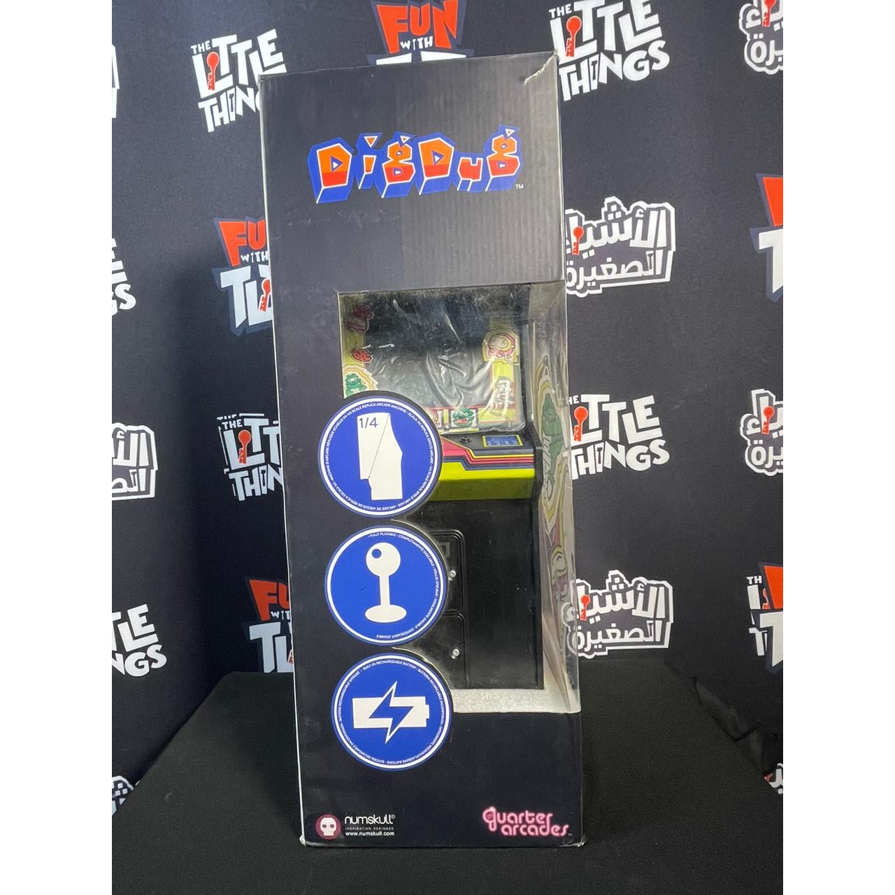 Official Dig Dug Quarter Size Arcade Cabinet [ Damaged Switch] - Medaid International