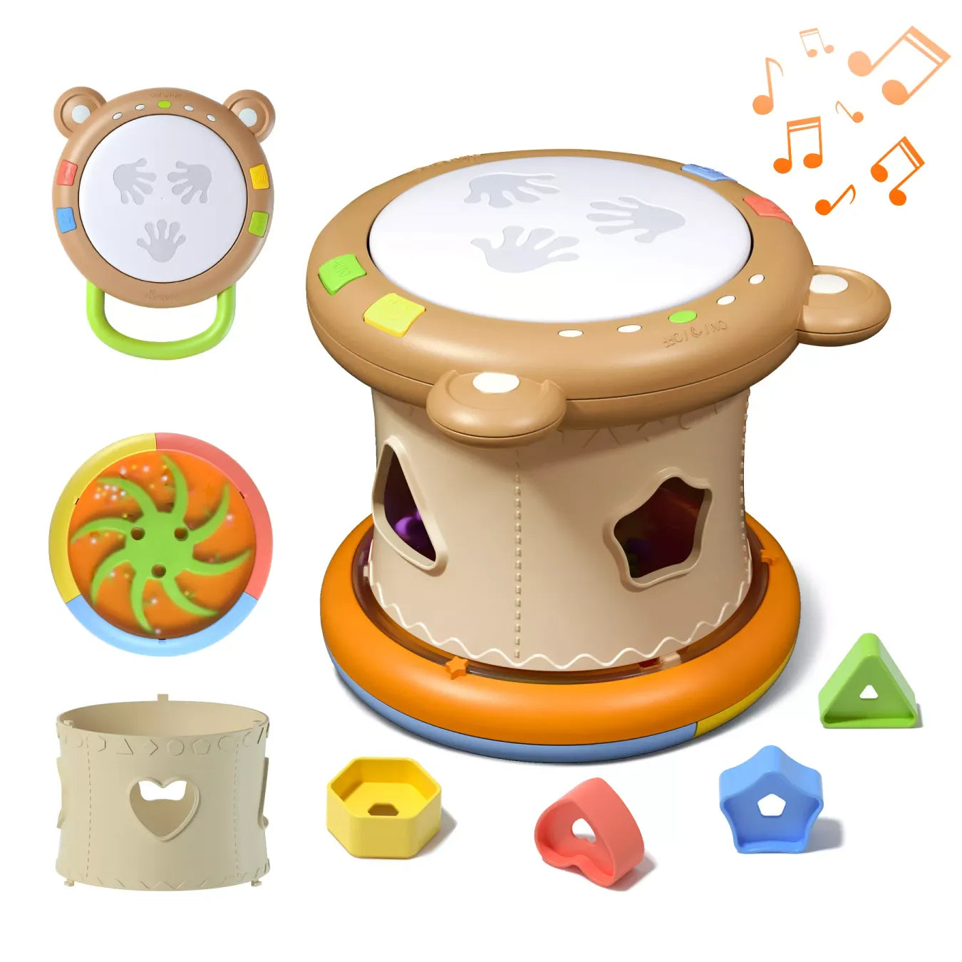 Tumama Kids - Musical Bear Drum - Set 3in1