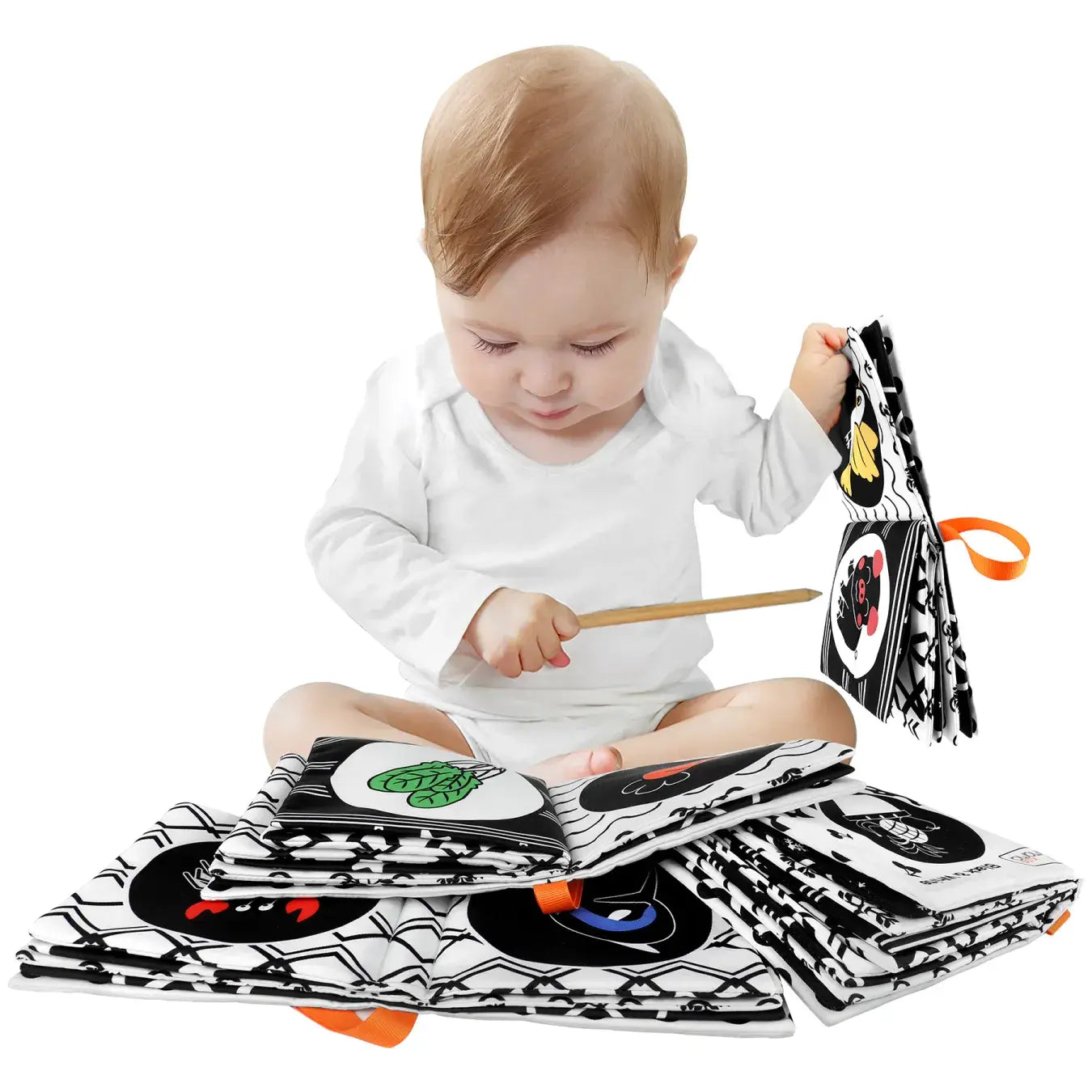Tumama Kids - High Contrast Cloth Books - Set Black & White
