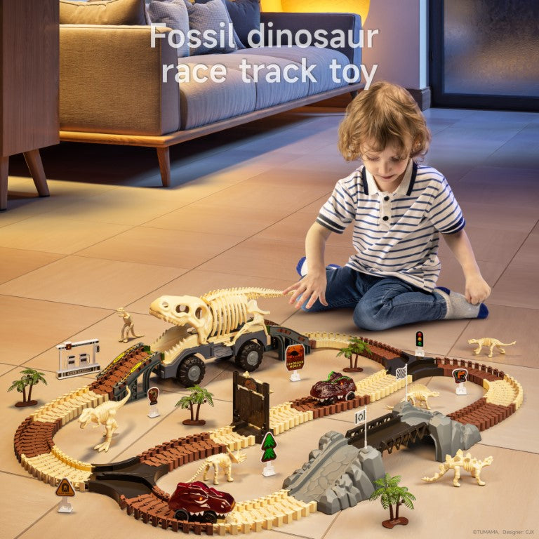 Tumama Kids - Dinosaur Fossil Flexible - Race Track Set