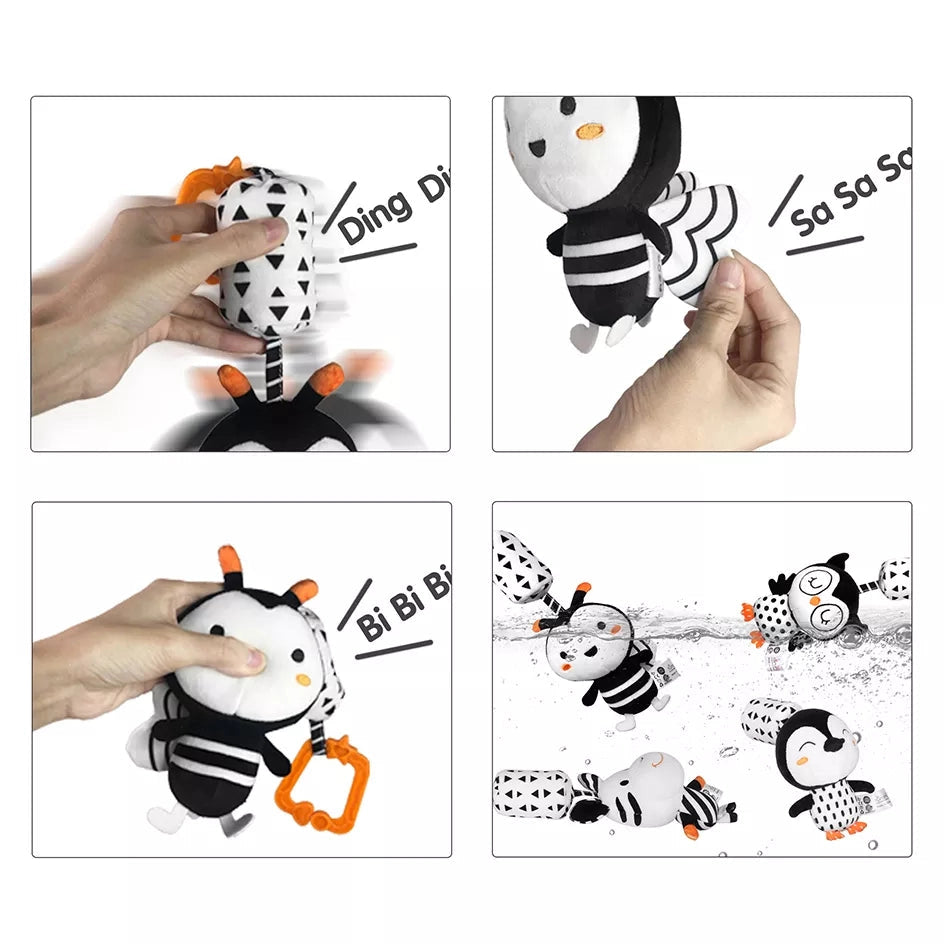 Tumama Kids - Animal Hanging Rattle Set - Black & White