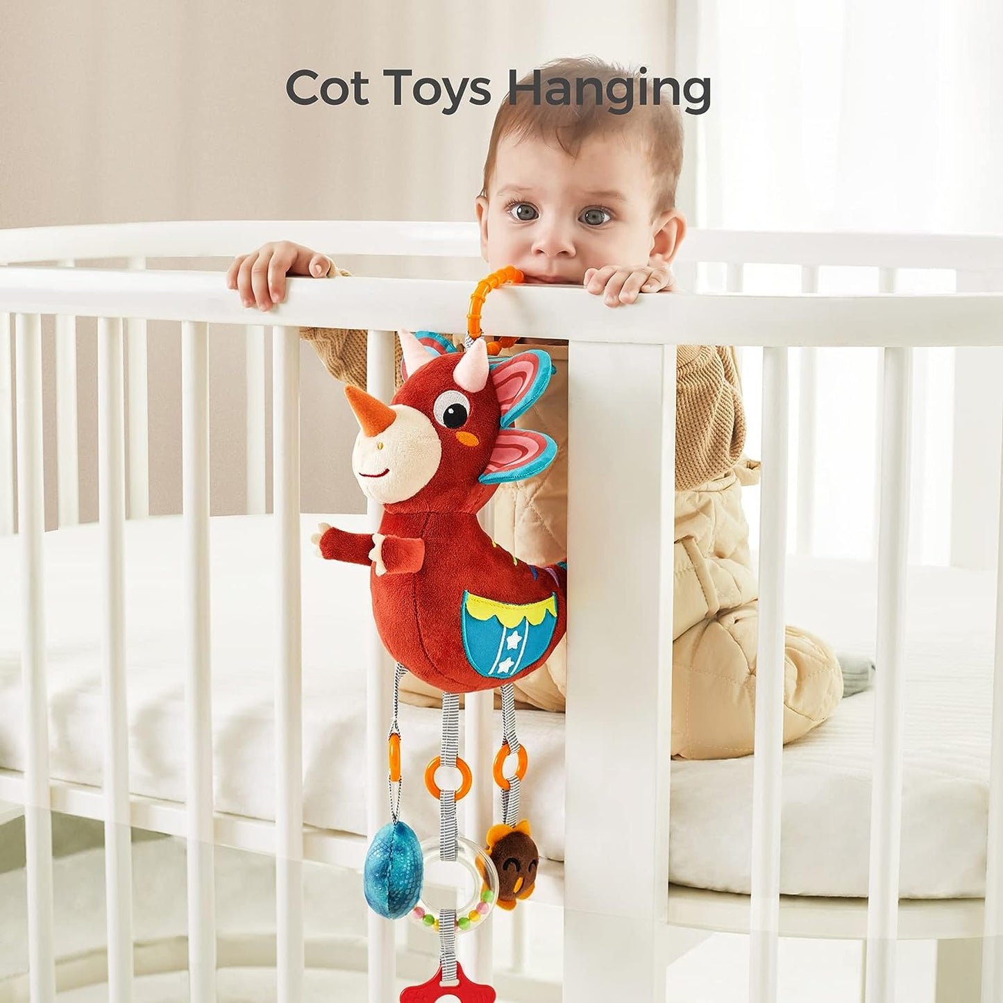 Tumama Kids - Dinosaur Hanging Rattle - Triceratops