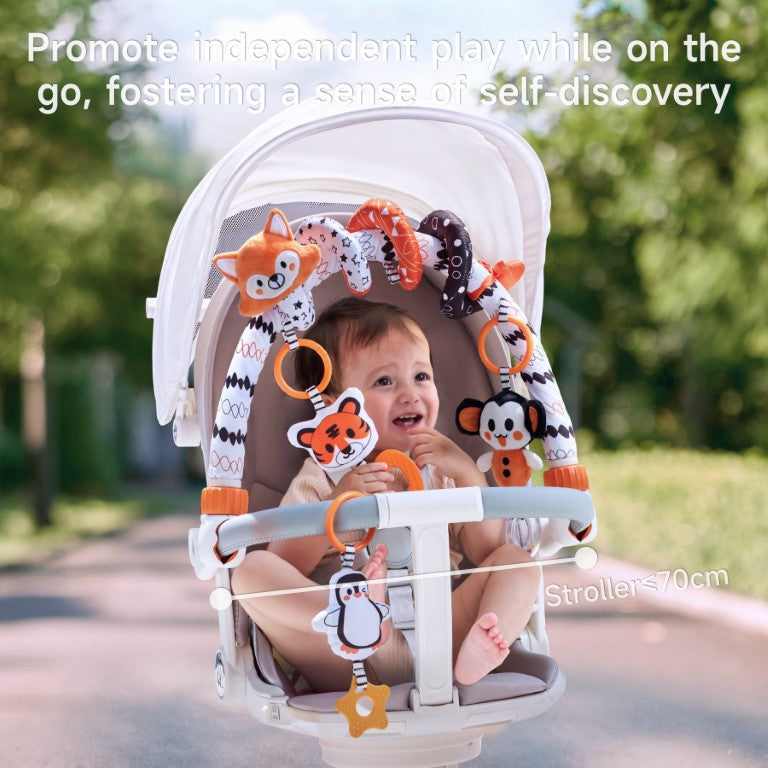 Tumama Kids - High-Contrast Fox Baby Arch & Spiral - 2in1