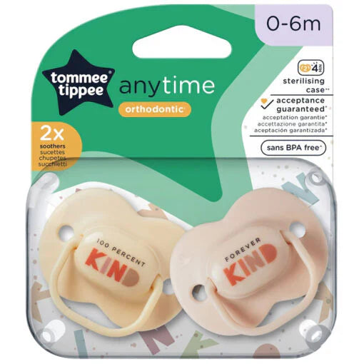 Tommee Tippee - 2 anytime Soothers - 0-6m
