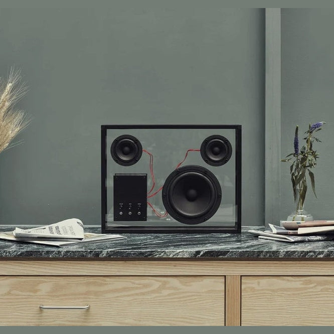 34 CM Large Tempered Glass Speaker with AUX Portable Speaker - Medaid International