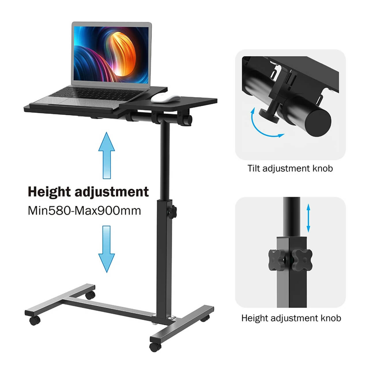 Laptop Desk Side Table | Adjustable