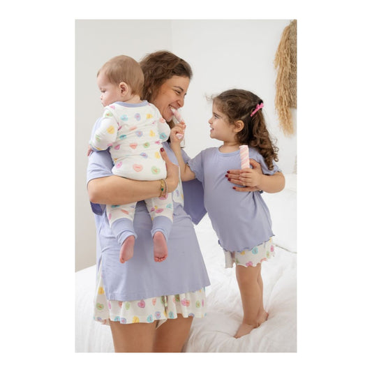 TeeJayz Candy Heart Bamboo Zippy Onesie 6-9 Months