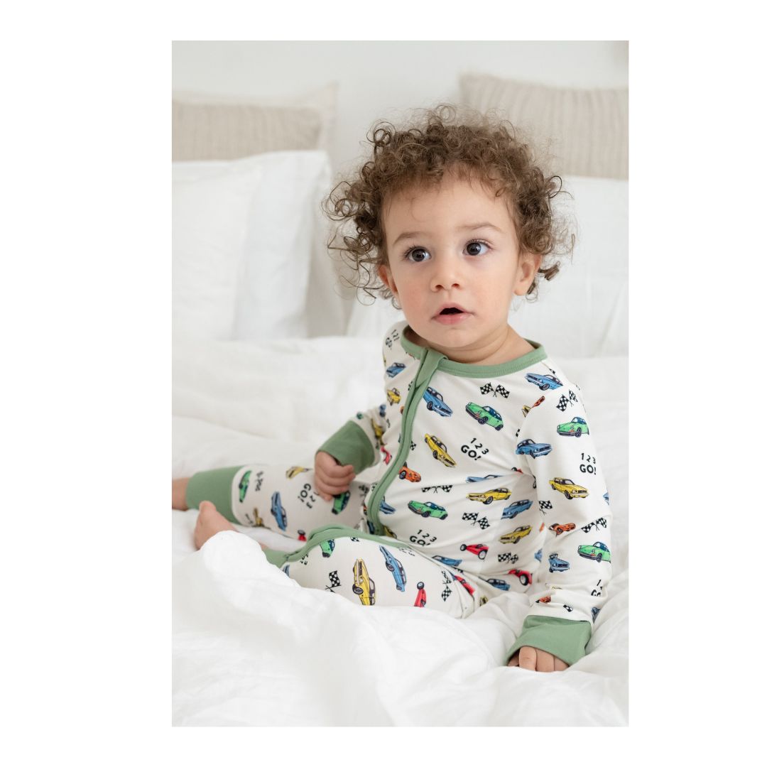 TeeJayz Cars Bamboo Zippy Onesie 6-9 Months