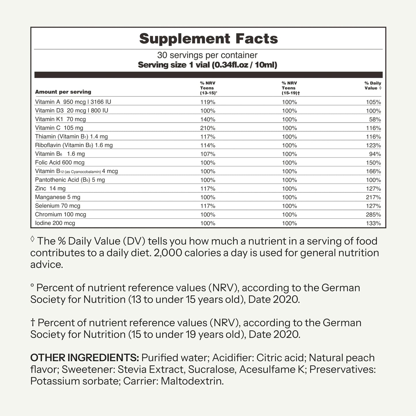 Vitabaum Multivitamin Teens - pack of 30 vials