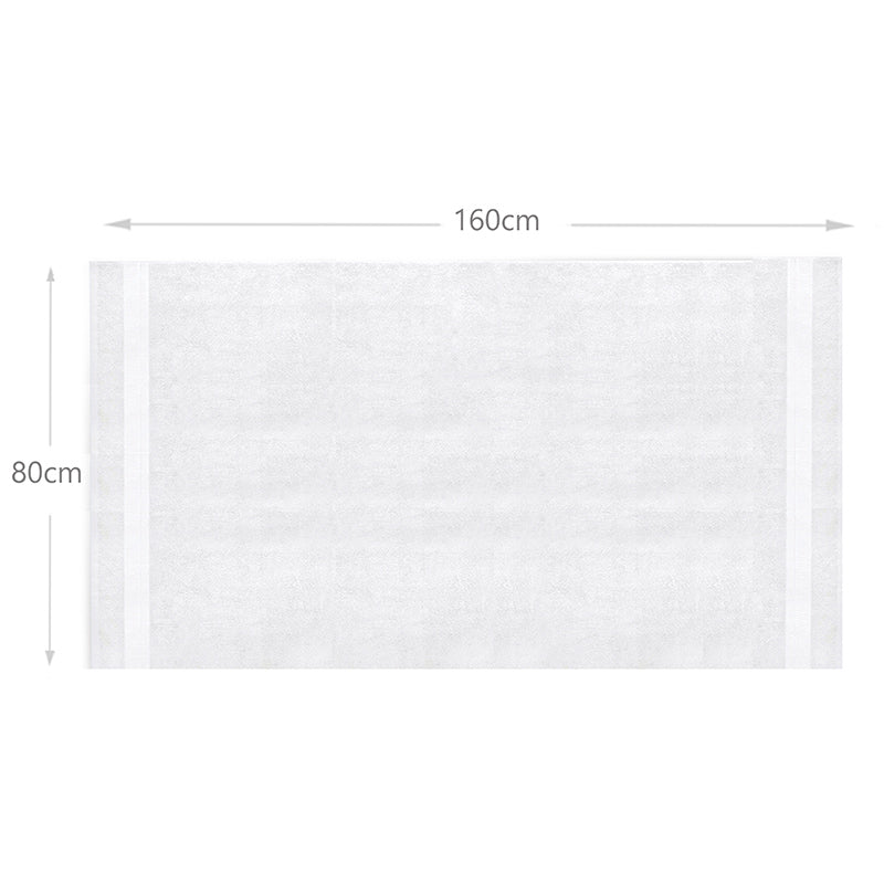 160 CM X 80 CM Thick 100 % Cotton Bath Towel Soft Quality Absorbent Oversized Towel for Household Use Beach and Swimming Pool 1 Piece White - Image 3