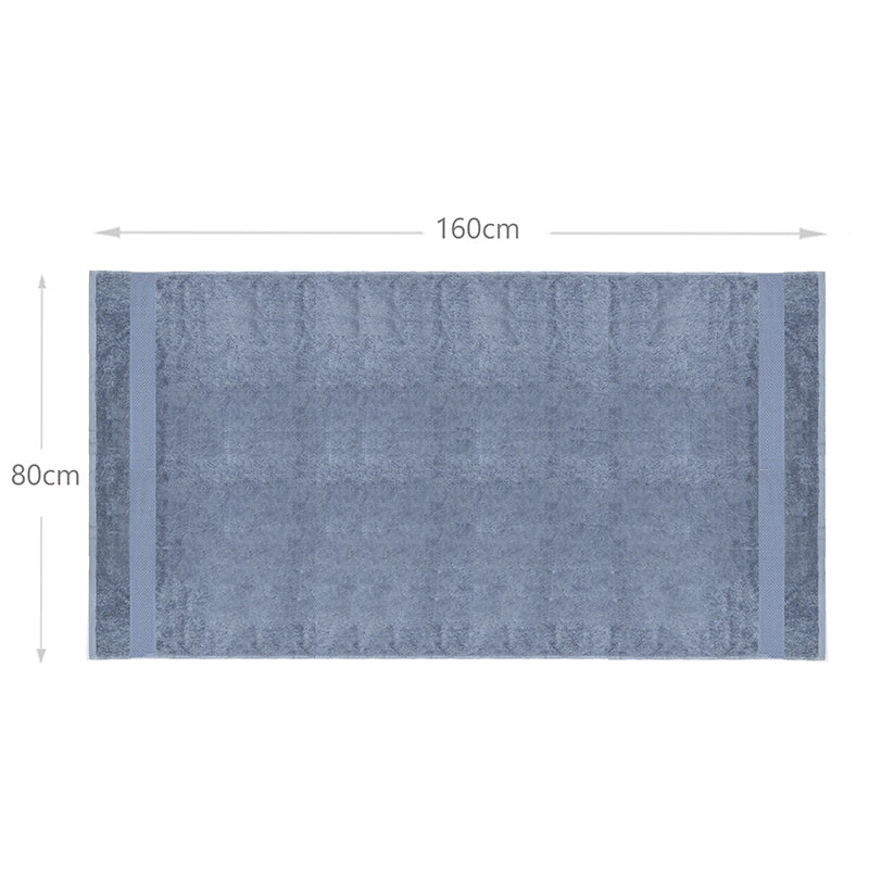 160 CM X 80 CM Thick 100 % Cotton Bath Towel Soft Quality Absorbent Oversized Towel for Household Use Beach and Swimming Pool 1 Piece Blue - Image 3