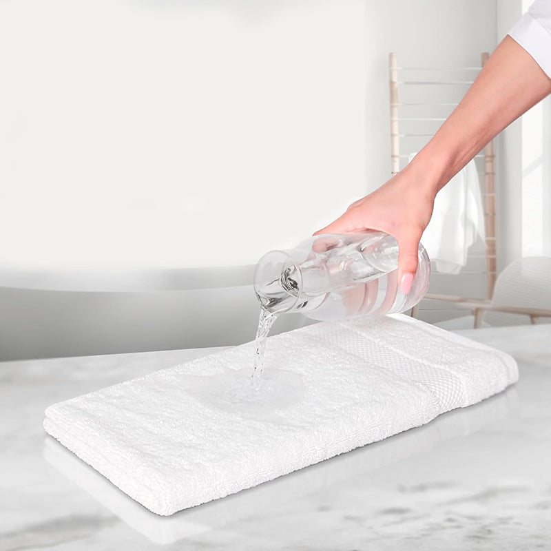 75 CM X 35 CM Thick 100 % Cotton Hand Towel Soft Quality Absorbent Towel for Daily Bathroom and Kitchen Use 1 Piece White - Image 2