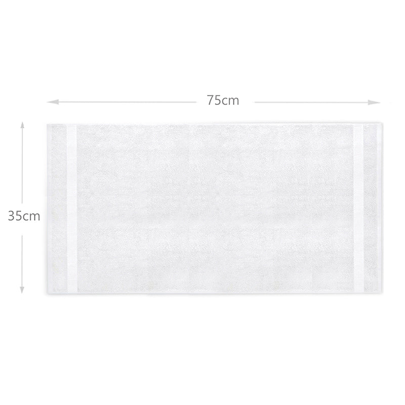 75 CM X 35 CM Thick 100 % Cotton Hand Towel Soft Quality Absorbent Towel for Daily Bathroom and Kitchen Use 1 Piece White - Image 3