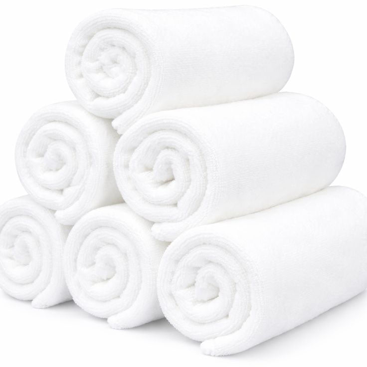 75 CM X 35 CM Thick 100 % Cotton Hand Towel Soft Quality Absorbent Towel for Daily Bathroom and Kitchen Use 1 Piece White - Image 1