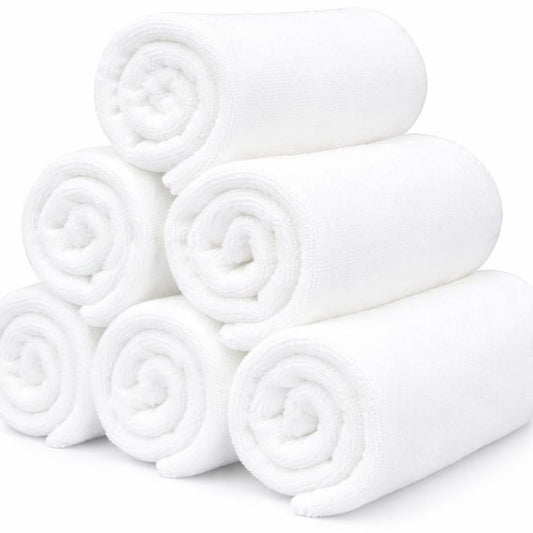 75 CM X 35 CM Thick 100 % Cotton Hand Towel Soft Quality Absorbent Towel for Daily Bathroom and Kitchen Use 1 Piece White - Image 1