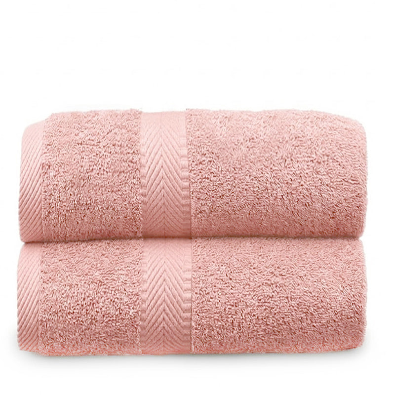 160 CM X 80 CM Thick 100 % Cotton Bath Towel Soft Quality Absorbent Oversized Towel for Household Use Beach and Swimming Pool 1 Piece Pink - Image 2