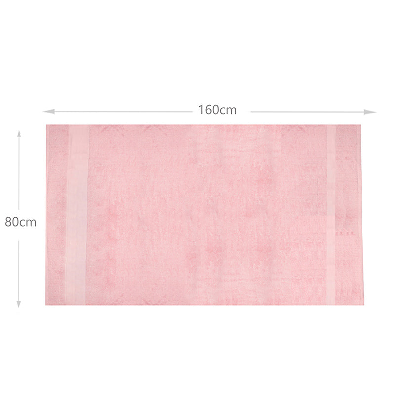 160 CM X 80 CM Thick 100 % Cotton Bath Towel Soft Quality Absorbent Oversized Towel for Household Use Beach and Swimming Pool 1 Piece Pink - Image 3
