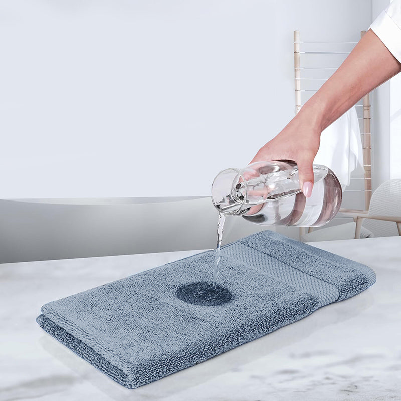 75 CM X 35 CM Thick 100 % Cotton Hand Towel Soft Quality Absorbent Towel for Daily Bathroom and Kitchen Use 1 Piece Blue - Image 2