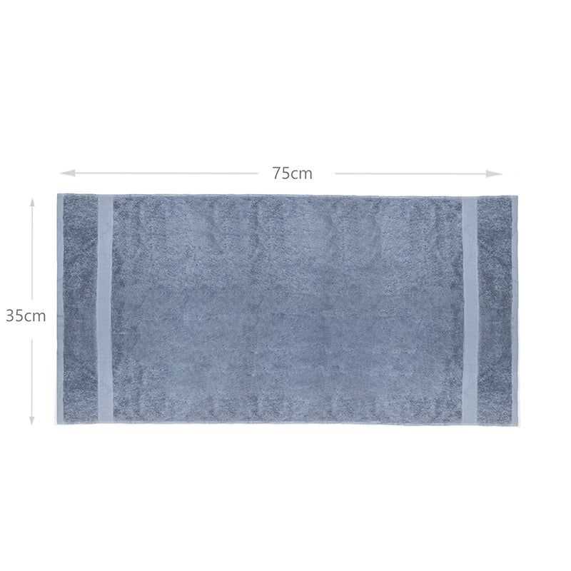 75 CM X 35 CM Thick 100 % Cotton Hand Towel Soft Quality Absorbent Towel for Daily Bathroom and Kitchen Use 1 Piece Blue - Image 3