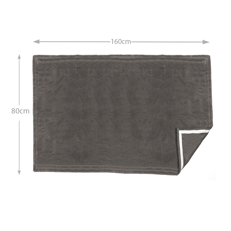 160 CM X 80 CM Thick 100 % Cotton Bath Towel Soft Quality Absorbent Oversized Towel for Household Use Beach and  Swimming Pool 1 Piece Gray - Image 3