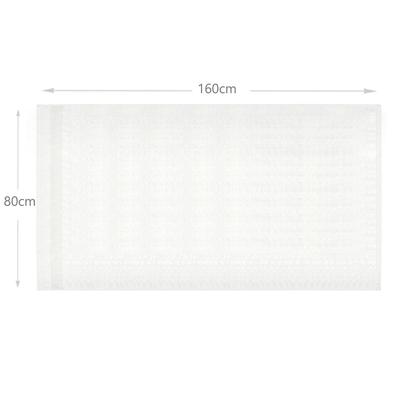 160 CM X 80 CM Thick 100 % Cotton Bath Towel Soft Quality Absorbent Oversized Towel for Household Use Beach and  Swimming Pool 1 Piece White - Image 3