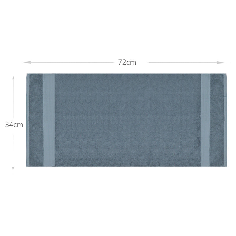 72 CM X 34 CM Thick 100 % Cotton Hand Towel Soft Quality Absorbent Towel for Daily Bathroom and Kitchen Use 1 Piece Blue - Image 3